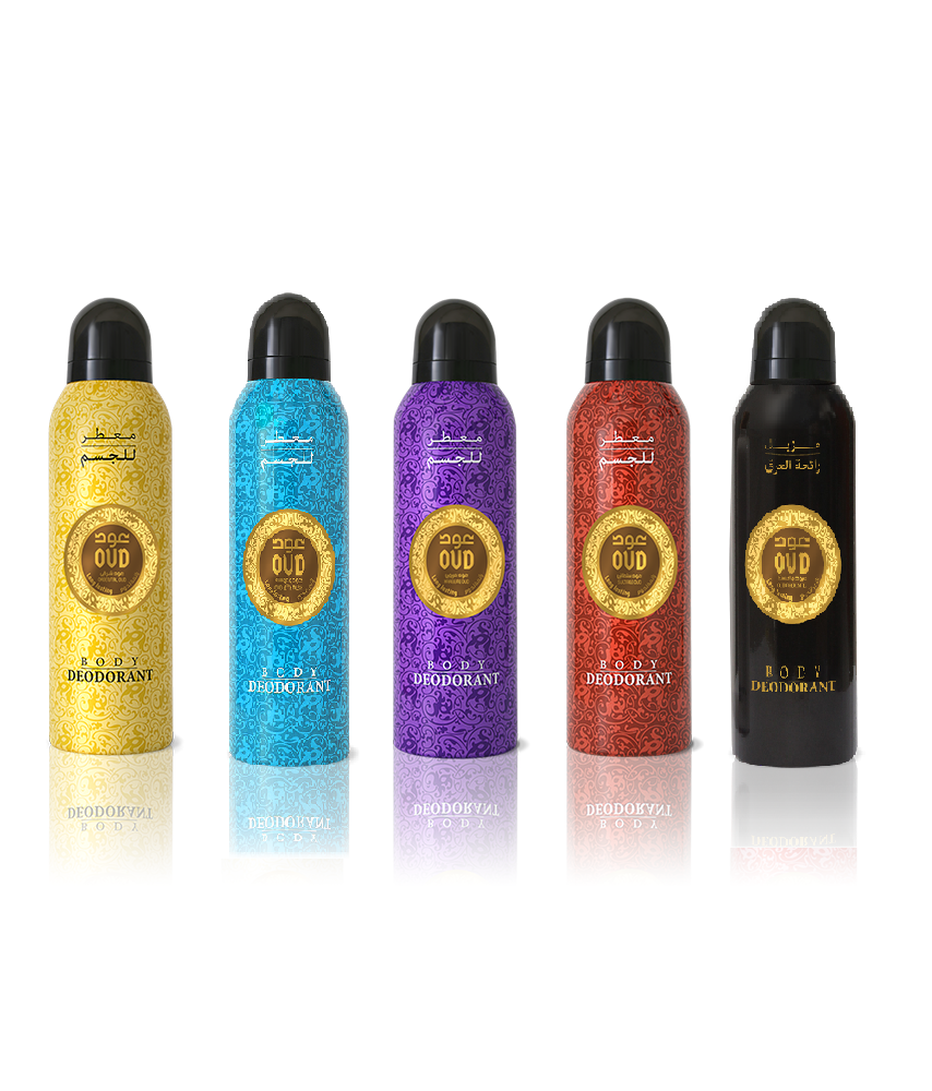 5 Scents Oud Body Spray/Deodorant Collection by Oudlux