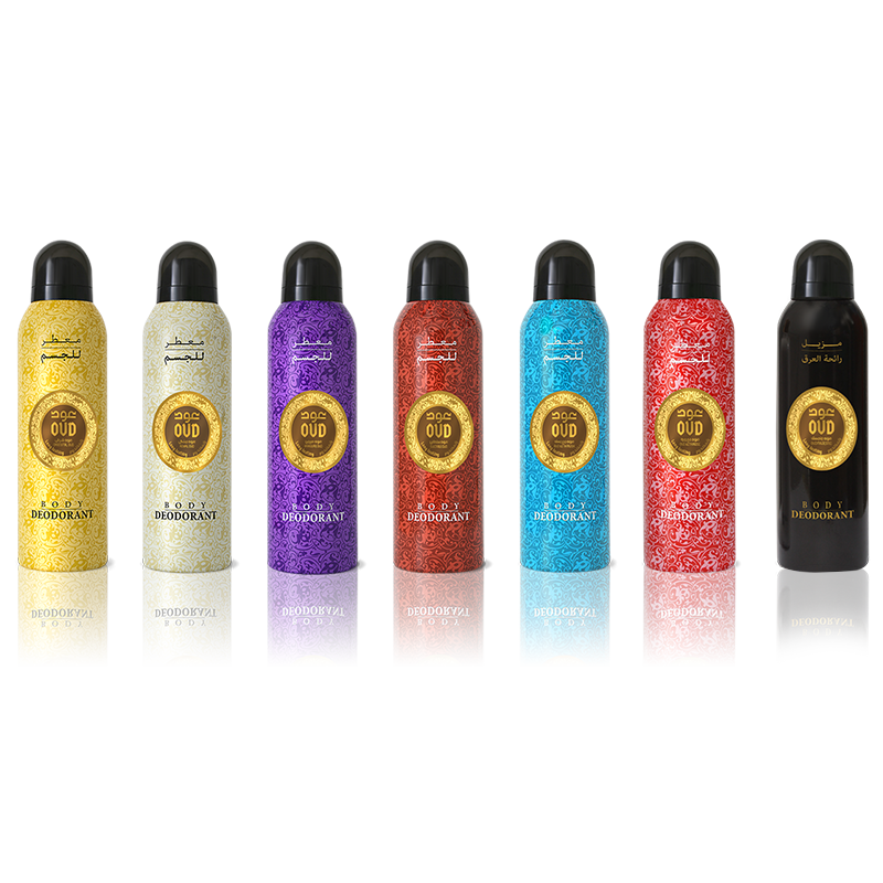 Oud Body Spray/Deodorant 7 Scents 200ml Collection by Oudlux