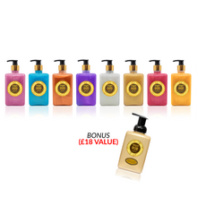 Load image into Gallery viewer, Oud Hand &amp; Body Wash (500ml) 8 Scents Collection by Oudlux + FREE Oud Original Foaming Hand Wash Soap 500ml