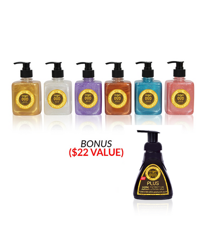 Oud Hand & Body Wash (300ml) 7 Scents Collection by Oudlux Inc ***FREE Oud Plus Germ Protection 300ml***