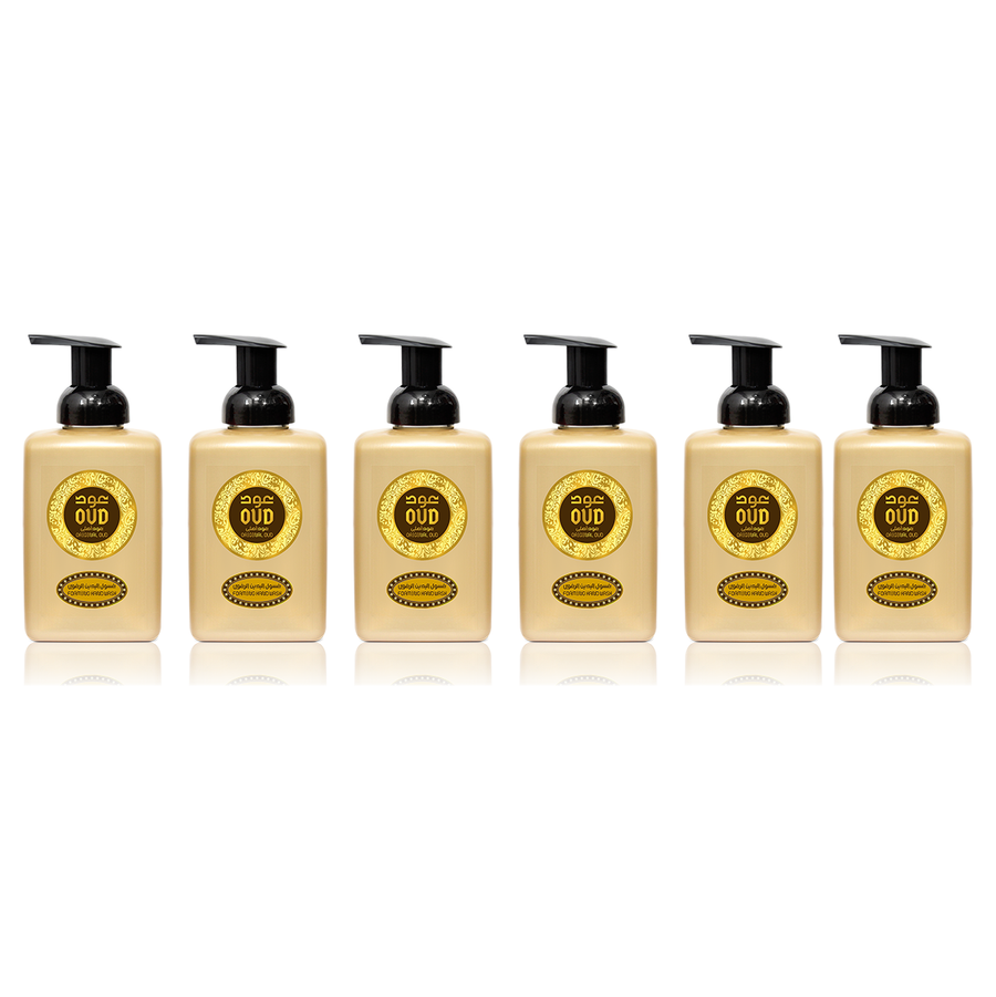 6-Pack Oud Foaming Hand Wash Soap 500ml Collection by Oudlux