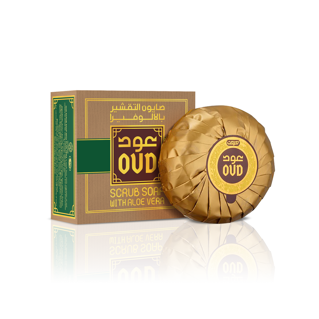 Oud Scrub Soap Bar with Aloe Vera 125g by Oudlux